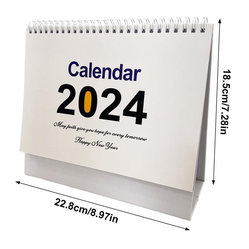 Kalender meja dekorasi, kalender meja 2024 berdiri Desktop-kalender 2024 dekorasi meja rumah kantor