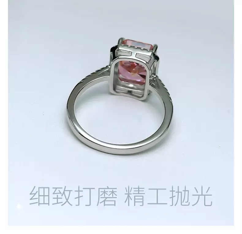 Desire Atmosphere-Anillo de plata 925 de Papalacha, sortija rosa y naranja, Diamante de alto carbono, lujo y sentido avanzado