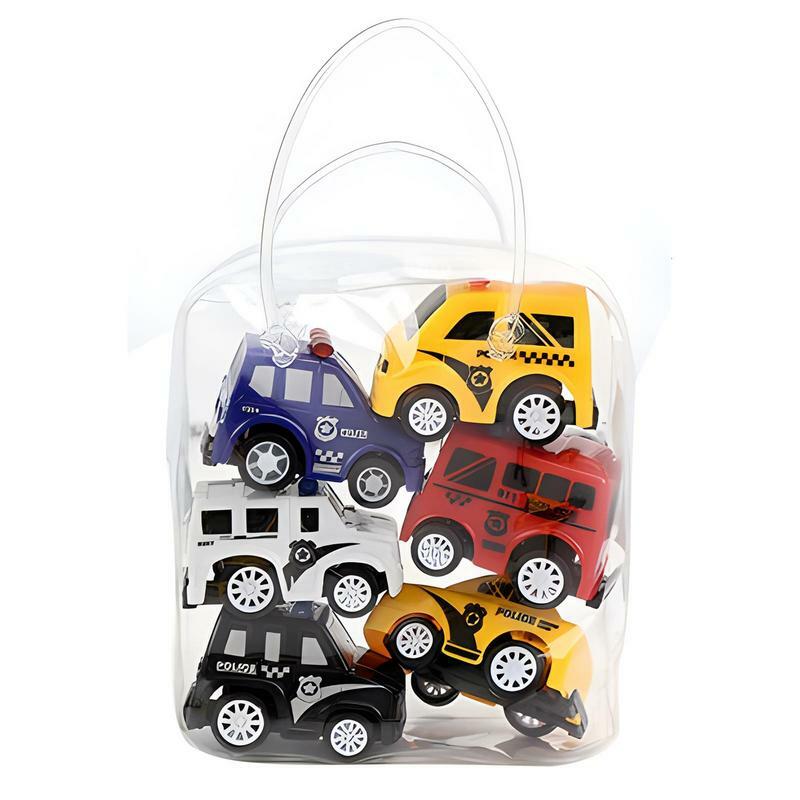 Mini coche de juguete extraíble para niños, vehículo de ingeniería, modelo de coche de carreras, regalo de recuerdo de fiesta de cumpleaños, 6 unids/set