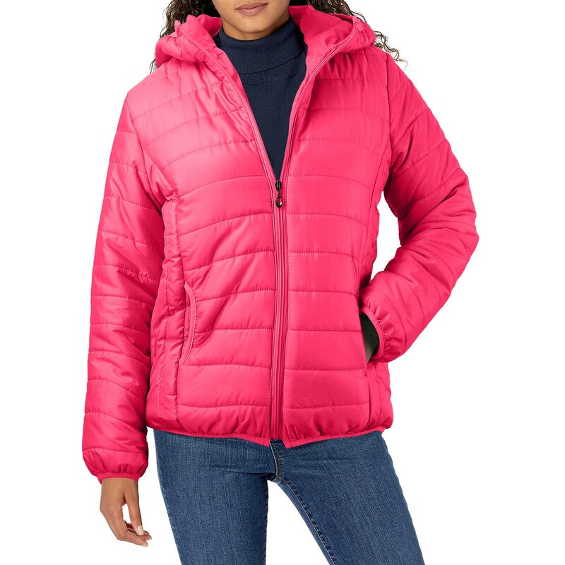 Veste coupe-vent sans capuche pour femme avec isolation recyclée, manteau léger chaud, veste de pluie longue et courte, mince, hiver