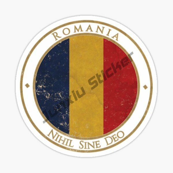 Squiddy Romania bandiera della Romania scudo-adesivo in vinile per auto, Laptop, accessori per roulotte per Notebook Tuning per auto Gadget per moto