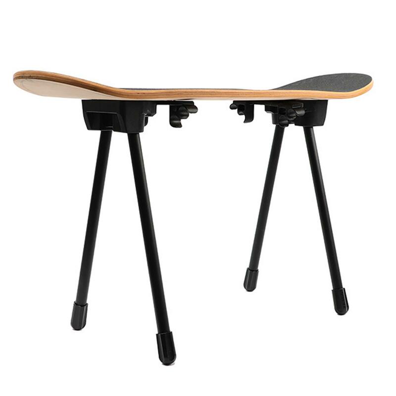 1 pasang meja Kemah lipat Skateboard, kaki meja Skateboard, perangkat keras tahan lama DIY, mebel berkemah kaki bangku