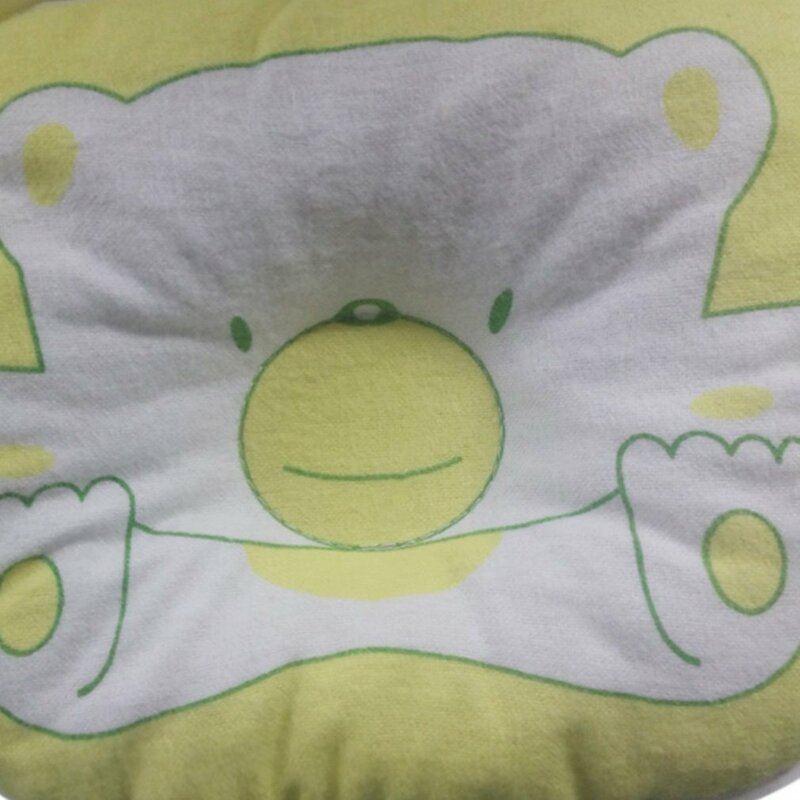 Lovely Cute Bear Cartoon Pattern Pillow Newborn Infant Baby Support Cushion Pad Prevent Flat Head Cotton Pillow For Baby