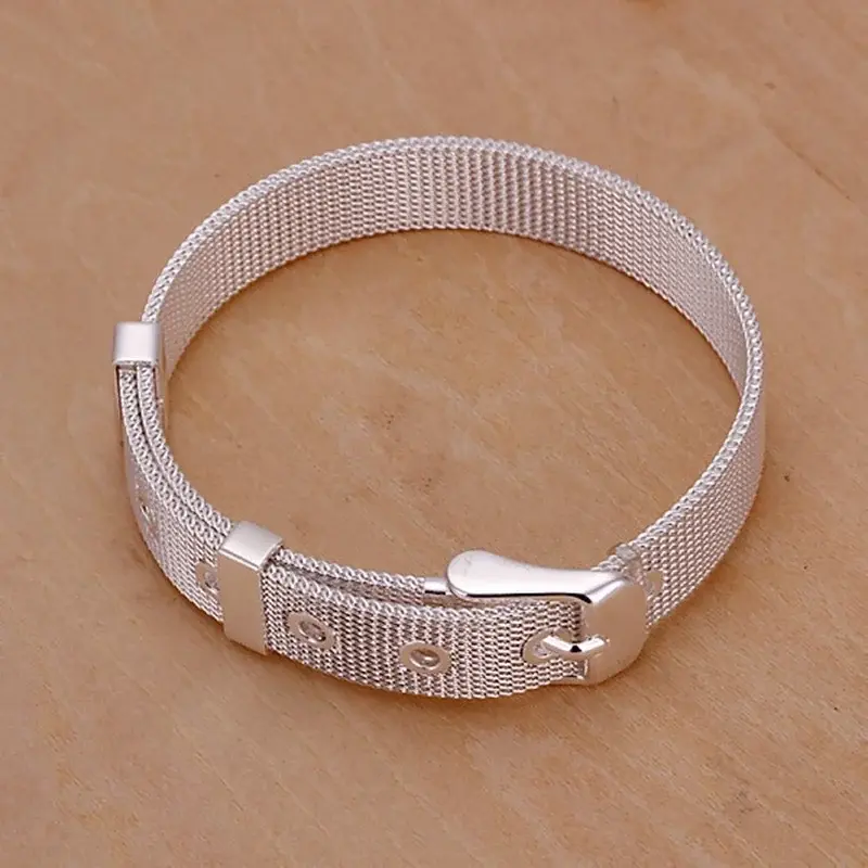 Bracelet chaîne en argent 925 fin pour hommes et femmes, beaux bijoux de haute qualité, cadeau de mariage, design de mode