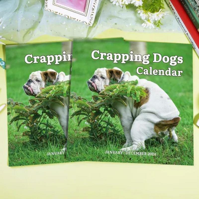 Dog Poop Calendar 2024 Dog Pooping Wall Calendar 2024 Wall Calendar Monthly Wall Calendar 2024 Funny Gift For Family And Friends