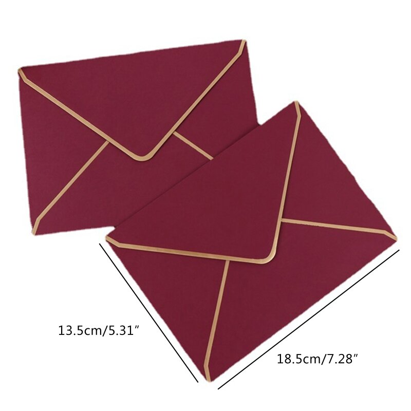 Envelopes Retro Cor Sólida de Orçamentação Envelope Envelope para 7x5 Polegadas Carta Cartão de Convite da Festa de Casamento