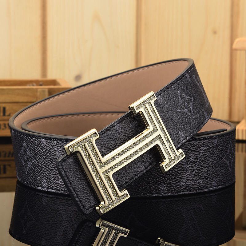حزام جلد مع مشبك أسود رفيع للرجال والنساء ، حزام خصر جديد ، موضة ، E11
