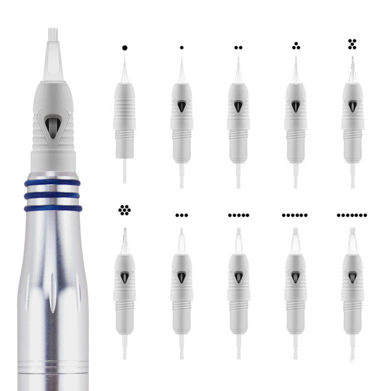100 Stück Microb lading Patronen nadel für Charmant Permanent Make-up Maschine Rotary Pen sterile Tattoo Nadeln