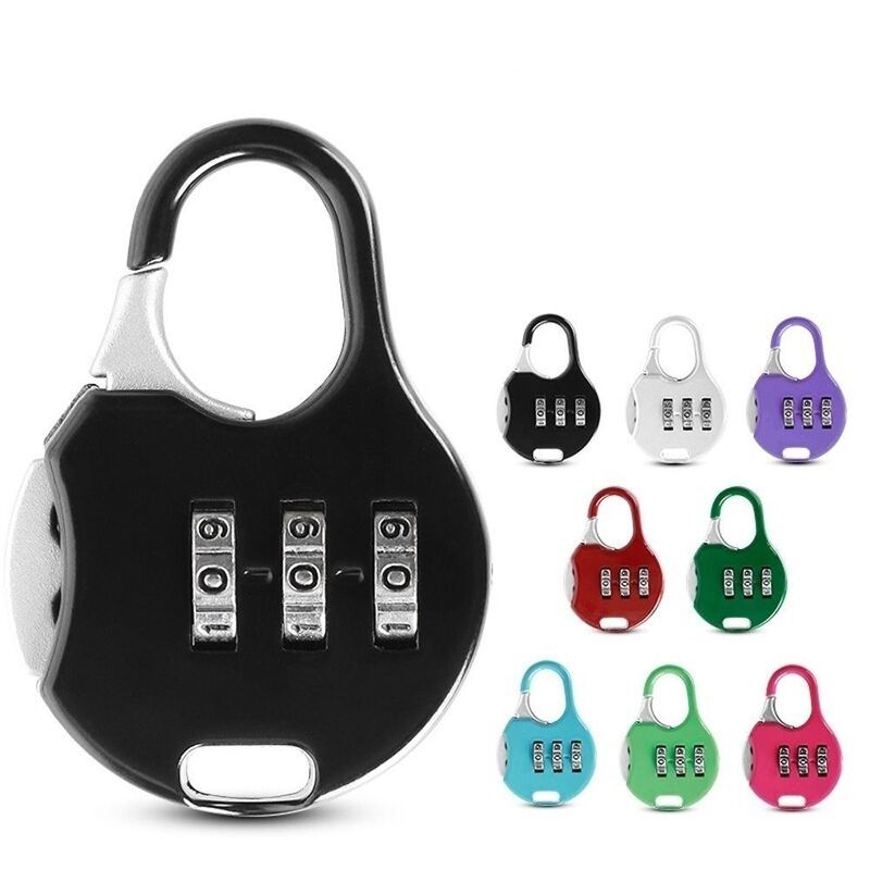 Backpack Padlock Password Combination Lock Combination Padlock Luggage Travel Lock Digit Locks 3 Digit Zinc Alloy Padlock