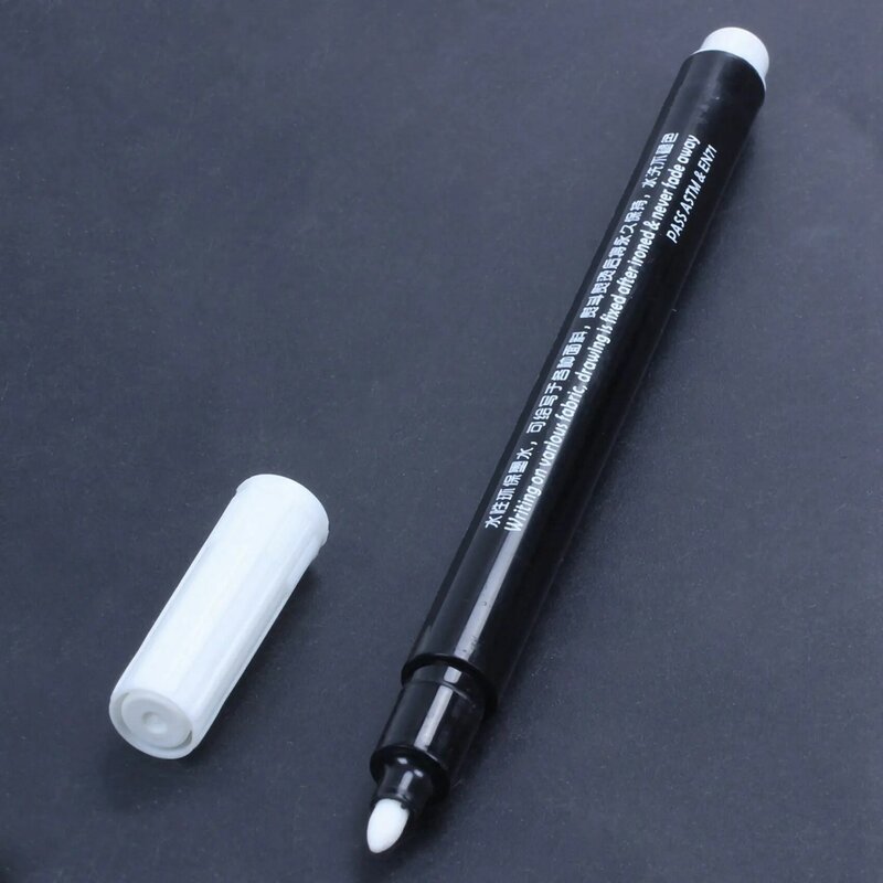 3 x Fabric Marker Pens Permanent Colors for DIY Textile Clothes T-Shirt Shoes White
