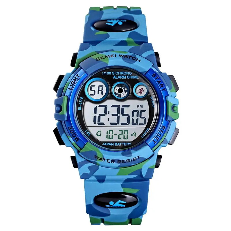 Модные красочные детские цифровые часы, водонепроницаемые светодиодные светящиеся Детские наручные часы для мальчиков и студентов