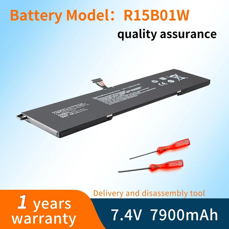 BVBH-Batterie d'ordinateur portable pour Xiaomi Pro, série GTX TM1701, 15.6 ", 7.6V, 7900mAh, planchers 04WH, R15B01W, nouveau