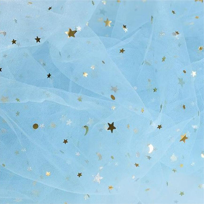 Zdjęcia paznokci rekwizyty gaza z rozgwieżdżonym niebem w tle tiulowe przedmioty fotograficzne materiały dekoracyjne