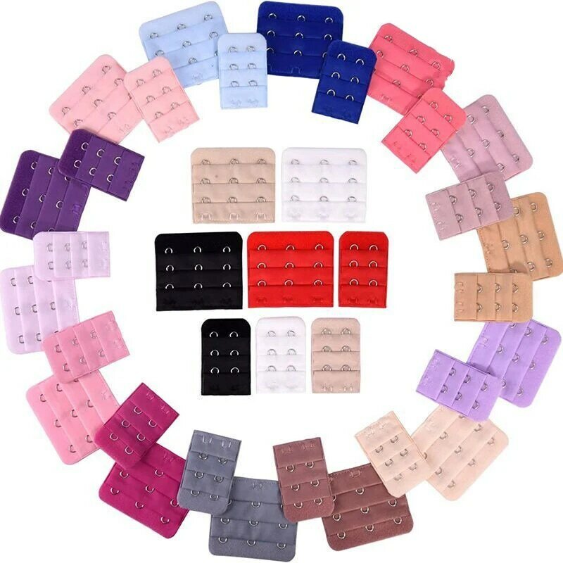 Extensor de alça de extensão de sutiã ajustável para mulheres, extensor elástico 3/4 fivelas, acessórios, 2 linhas, 3 linhas, 4 linhas