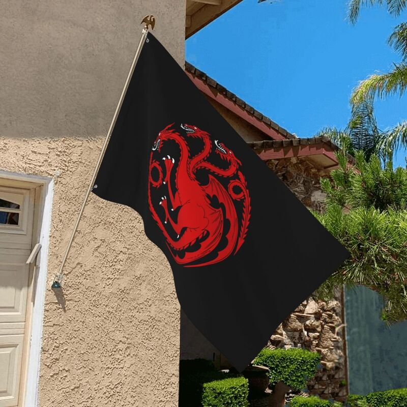 90X150Cm Huis Targaryen Van Dragonstone Flag 3x5ft Custom Banner Outdoor