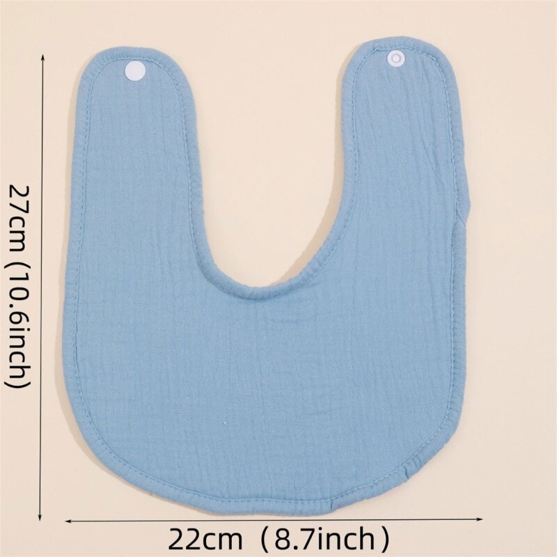 Baby Bibs Multi Layer Burp Cloths Baby Drooling Apron for Toddlers QX2D