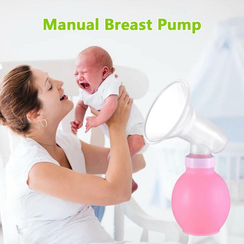Pompe d'allaitement manuelle en silicone pour bébés, pompe d'aspiration pour lait et seins HI, outil d'allaitement