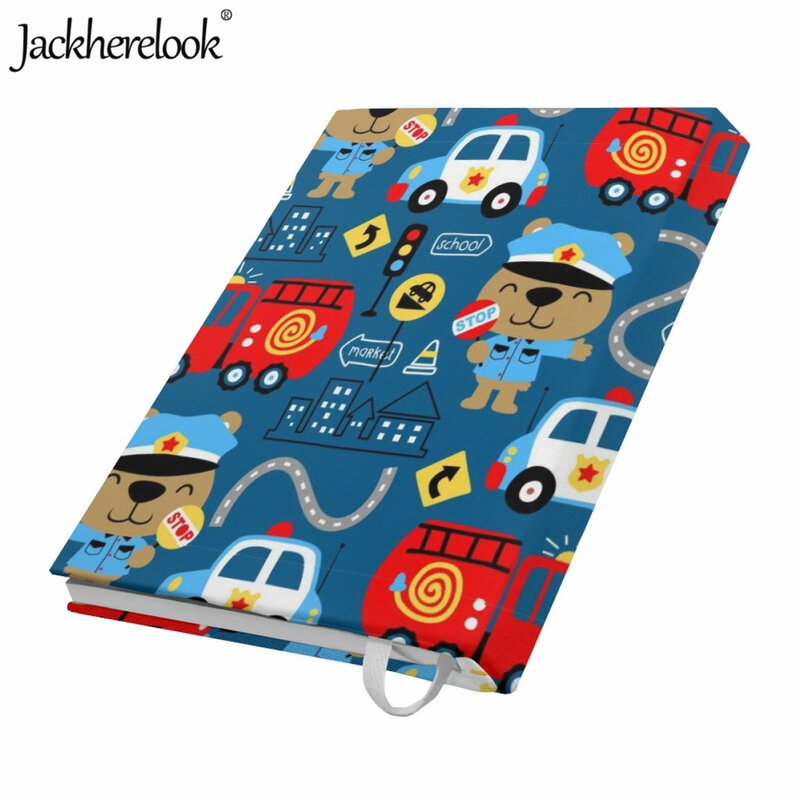 Estudante Material Escolar Saco Escolar Acessórios Livro Capa Protetora Cartoon Car Print Kids Textbook Proteção Capa Personalizada