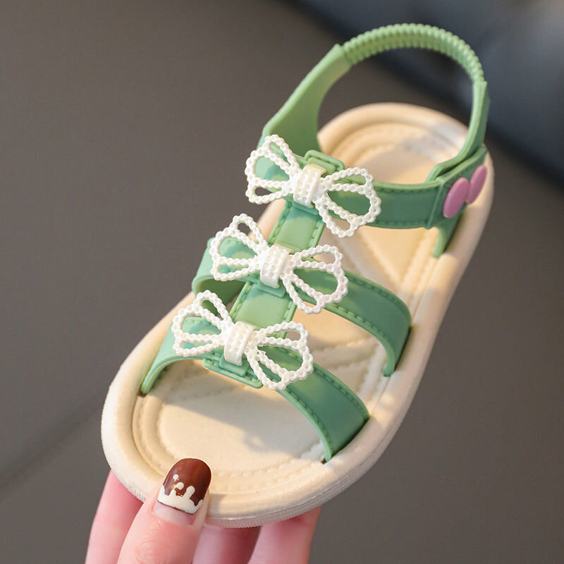 Zapatos y sandalias antideslizantes para niños, Sandalias planas de princesa, con suelas suaves, para verano, 2022