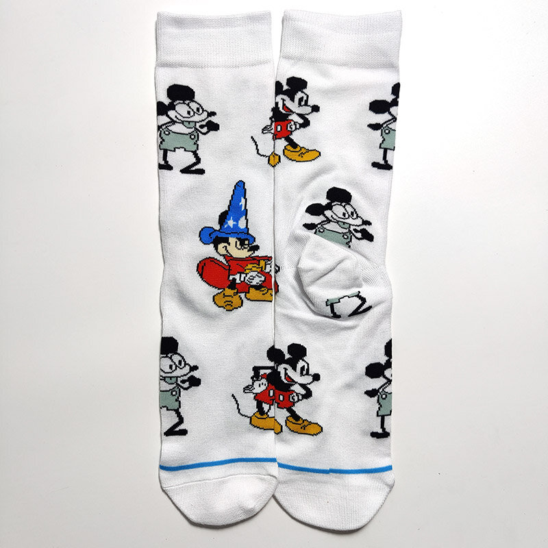 Disney-calcetines largos de algodón para mujer, medias divertidas, ropa de calle a la moda, 42 estilos, novedad