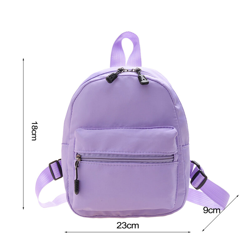 กระเป๋าเป้สะพายหลังขนาดเล็กของผู้หญิงเทรนด์2023กระเป๋าสตรีไนลอนสไตล์ Preppy กระเป๋าเดินทางนักเรียนสีขาว feminina