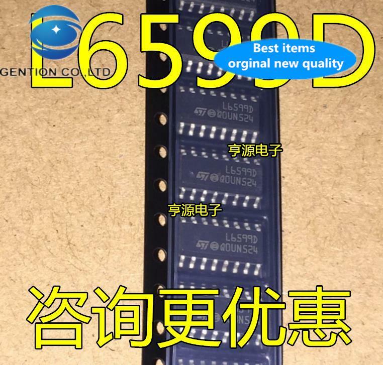 20 pces 100% original novo l6599d l6599dr l6599ad sop-16 lcd power driver comumente usado chip