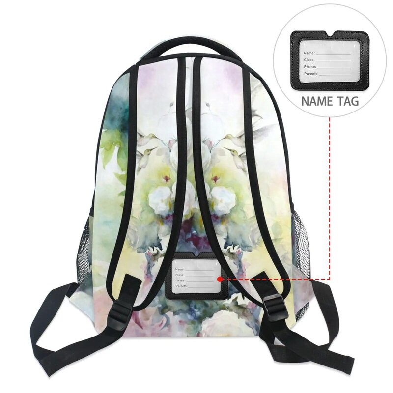 Школьный ранец для женщин, вместительный рюкзак с цветочным принтом для детей, школьный рюкзак для девочек, рюкзак для подростков, 2024