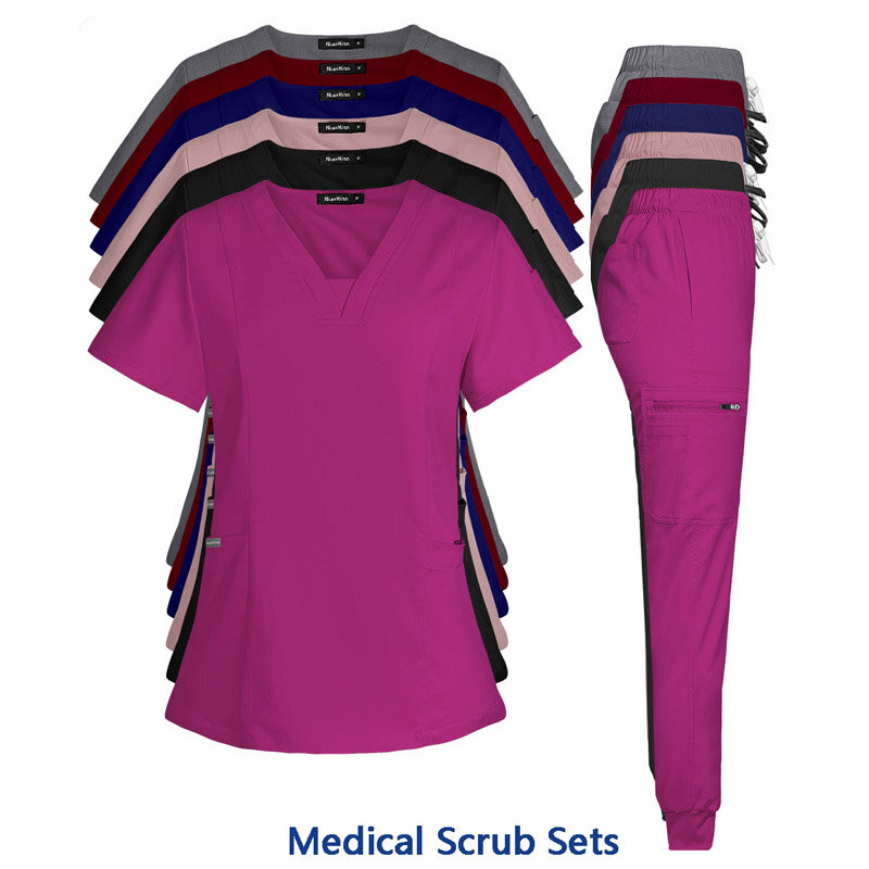 Uniformi mediche di alta qualità donne chirurgia ospedaliera scrub set accessori per infermieri clinica odontoiatrica salone di bellezza abiti da lavoro