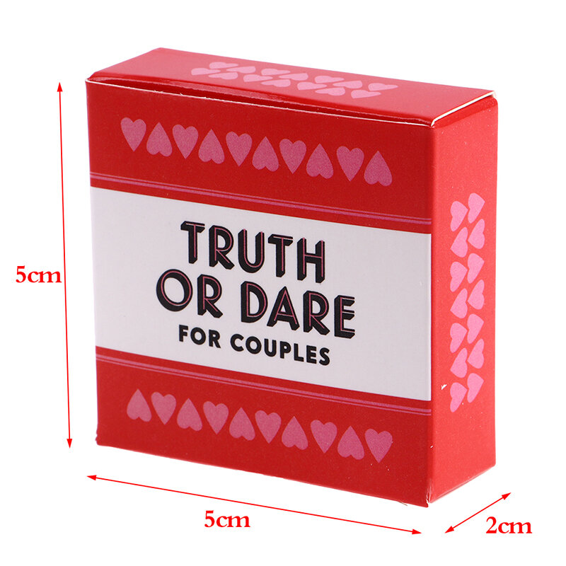 51 pçs/caixa mini tamanho pequeno verdade ou desafio para casais cartões jogos casais amantes fonte do jogo de tabuleiro versão em inglês