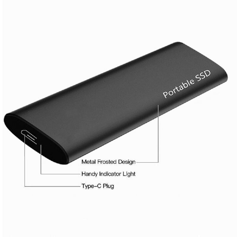 Solid State Hard Disk 2TB High Capacity SSD USB3.1/Type-C High-Speed Portable SSD 500GB External Hard Drive