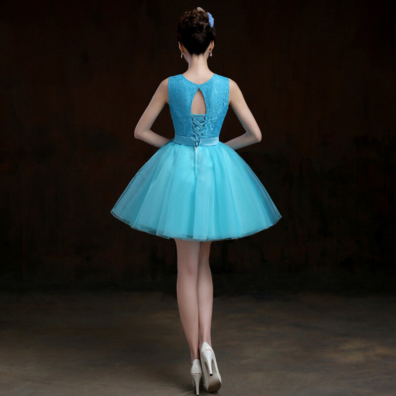 Vestido De baile De encaje Floral para quinceañera, traje moderno De estilo tutú, flor 3D azul, cintura delgada, 15