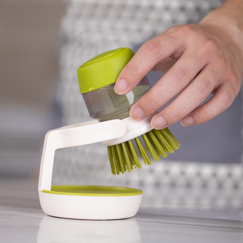 Novo pote de escova acessórios de cozinha pote ferramenta de limpeza escova descontaminação descalcificação lavagem de louça não-gorduroso escova pot escova