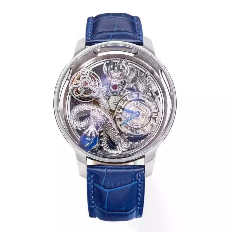 Jam tangan mekanik Tourbillon terbaru 2024 jam tangan bahan kristal tahan air naga angkasa jam edisi terbatas pria