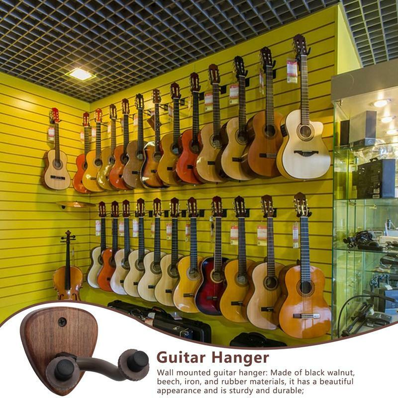 Wall-montado guitarra gancho de madeira, guitarra titular, display rack, pesados, montagem na parede violoncelo, bandolim casa