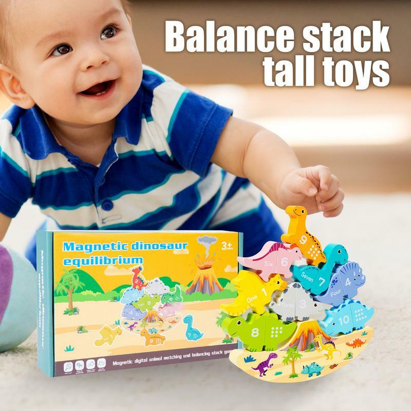 Деревянные игрушки-Динозавры для детей ясельного возраста, магнитные игрушки-Динозавры для дошкольного класса, игрушки-Динозавры для детей, деревянные игрушки