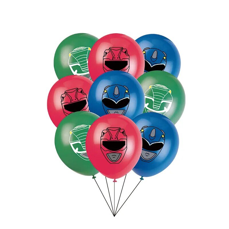 Moc i Rangers impreza tematyczna dekoracje urodzinowe materiały jednorazowe do ciasta dekoracja Banner balony na brzuszkowe Kid Boy Gift