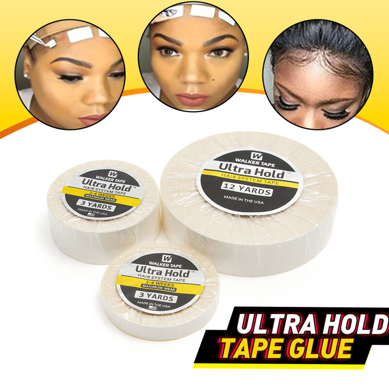 Tape Lijm Voor Hair Extensions Ultra Hold Zelfklevende Kant Pruik Tape Lijm Voor Pruik 3Yard Kant Pruik Lijm Haarsysteem Tape Voor Toupees