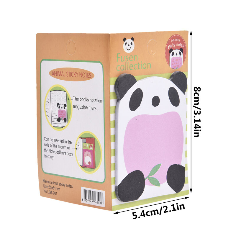 Creative Cartoon Cute Animal Sticky Notes Removable Notes Message Sticker Student Stationery Sticky Notes School Supplies 20pcs