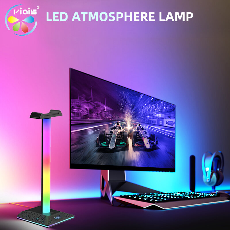 Luz LED de ambiente inteligente, Control remoto por aplicación, USB, DC5V, RGB, Color mágico, música colorida