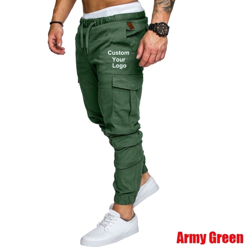 Męskie Fitness niestandardowe Logo sporty treningowe spodnie Jogger męskie spodnie sportowe spodnie sportowe spodnie na co dzień