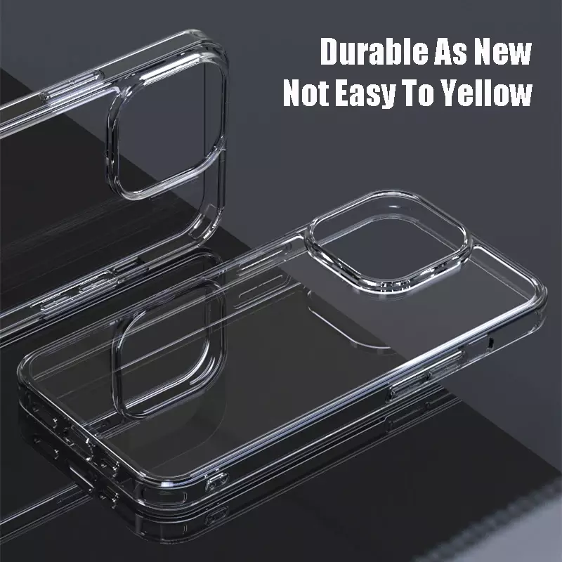 Luxe Gehard Glas Doorzichtige Hoes Voor Iphone 15 14 12 13 Mini 11 Pro Xs Max X Xr 15 14 7 8 Plus Se 3 Transparante Harde Hoes Fundas