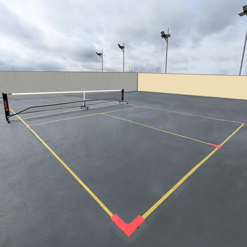 ชุดมาร์กเกอร์ลูกเทนนิสชุดอุปกรณ์เขียนเส้นขอบสนามกีฬาแบบขว้างลูกเล็กลูกเทนนิสชุดจำกัดการทำเครื่องหมาย