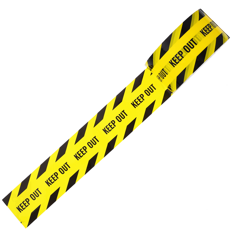 Fita amarela do cuidado, aviso colorido do duto, etiqueta reflexiva, listras da segurança, rolo autoadesivo