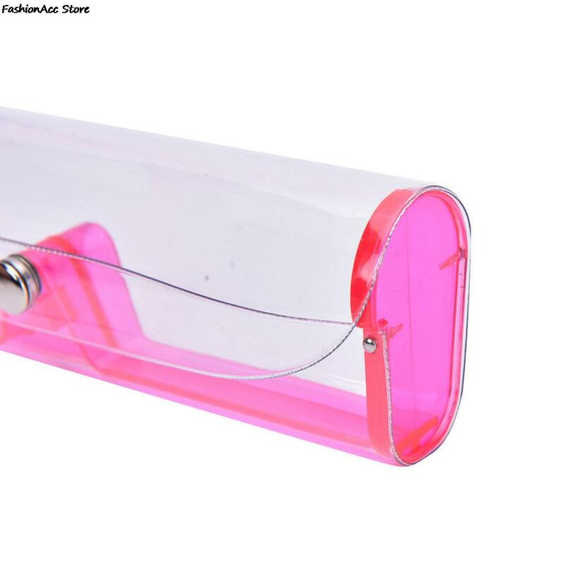 حافظة نظارات قراءة بلاستيكية شفافة لعدسات قصر النظر ، متعددة الألوان ، تتوفر 6 ألوان