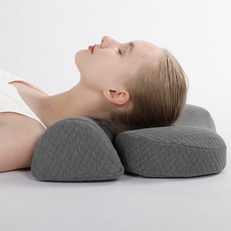 頸部枕、メモリフォームコンターピロー、サイドスリーパー用ベッド枕人間工学に基づいた整形外科用スリーピングピロー