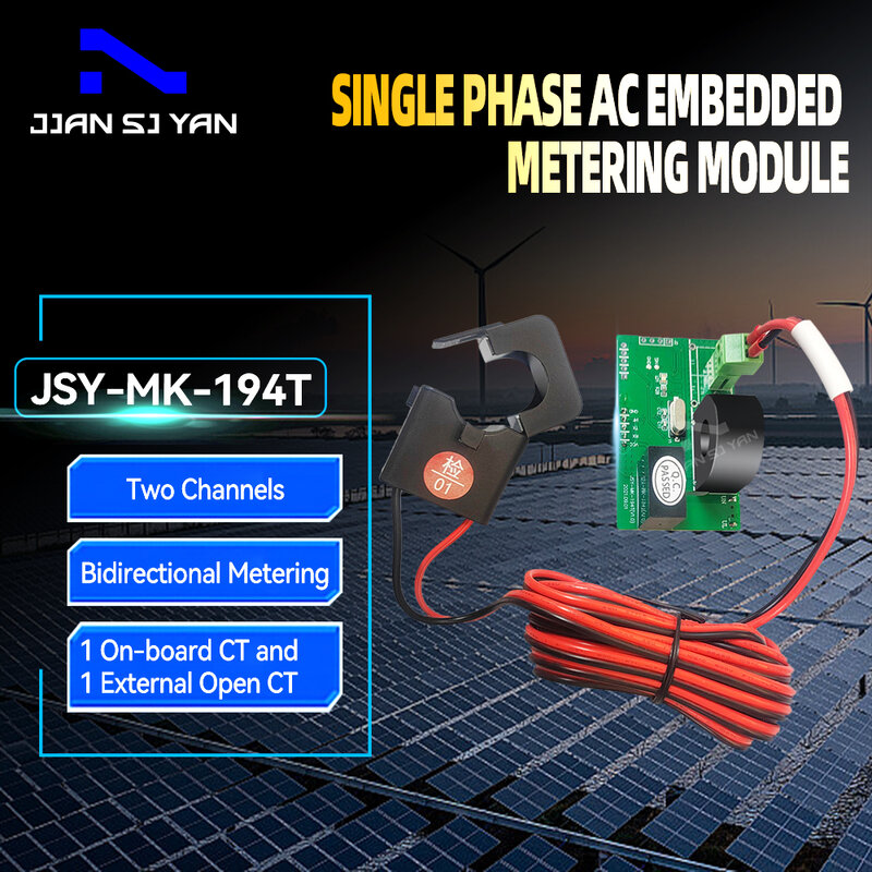 Medidor de enrutador Solar, medidor bidireccional de JSY-MK-194T, transformador abierto de 2 canales, módulo de monitoreo de corriente PCBA