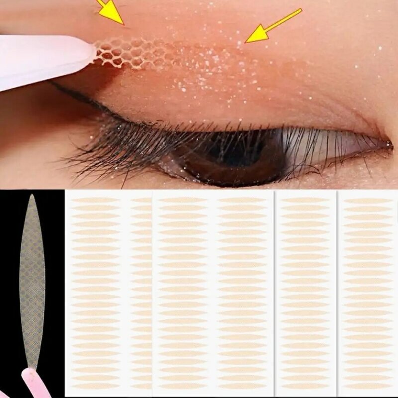 Invisible Eyelid Sticker Double Eyelid Stickers Transparent Self Adhesive Mesh-Lace Eye Tape Sticker Ladies Eye Makeup Tools