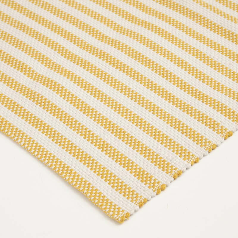 Home Décor Collection 24" x 36" Yellow Stripe Layering Rug