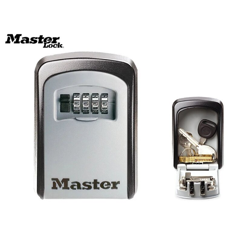 Master Lock 5401D Outdoor Safe Wall Mounted Combination Lock Hidden Key Storage Box Home Office Security Safe
