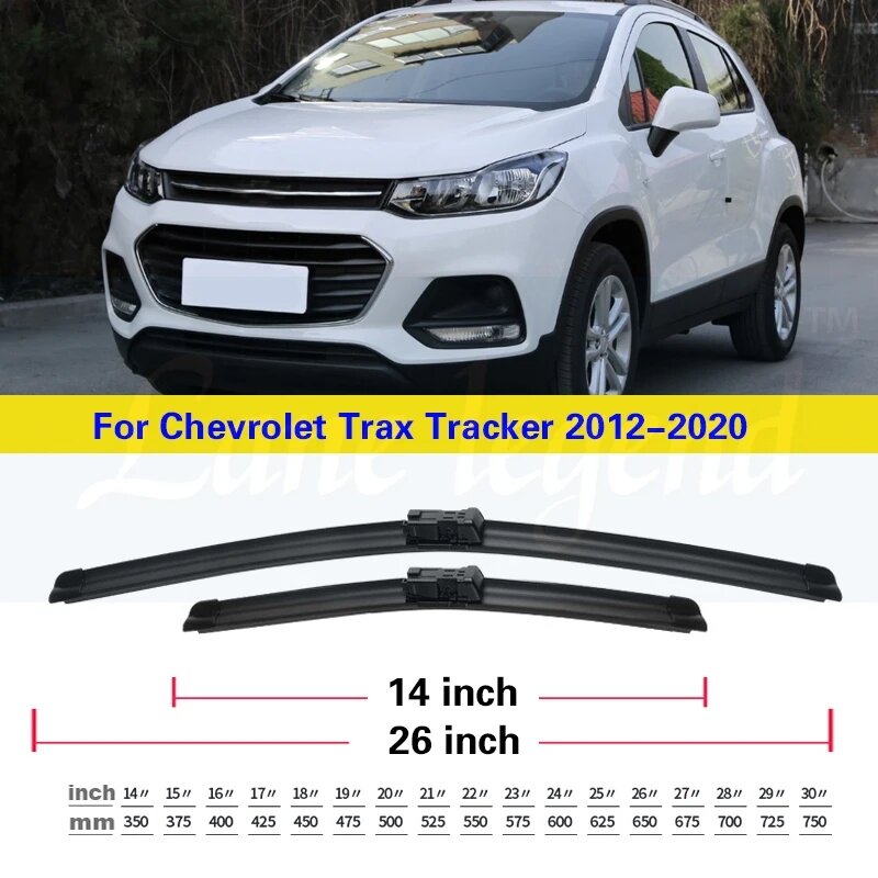 Per Chevrolet Trax Tracker 2012-2020 2013 2014 2015 2016 2017 2018 spazzole tergicristallo anteriore parabrezza finestra anteriore 26 "+ 14"